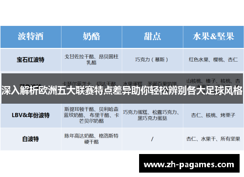 深入解析欧洲五大联赛特点差异助你轻松辨别各大足球风格